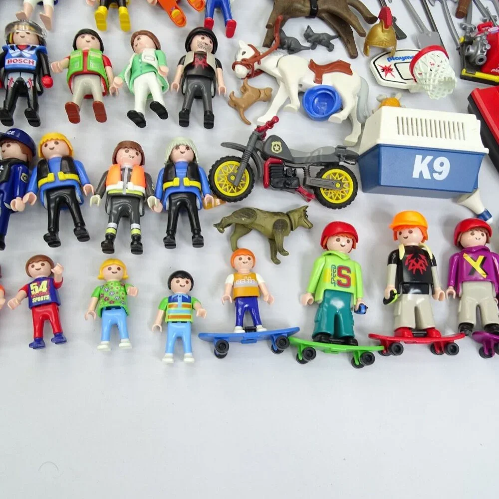 Vintage Playmobil Figures Knights Pirates Police‎ Skater Accessories Swords Lot